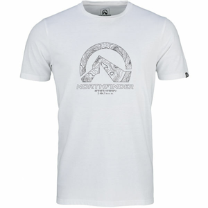 Northfinder BRICE Pánske tričko, biela,sivá, veľkosť