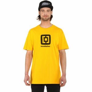Horsefeathers FAIR T-SHIRT Pánske tričko, žltá,čierna, veľkosť