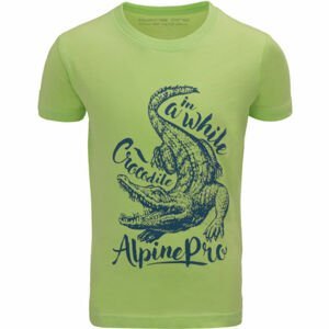ALPINE PRO SHANTO Chlapčenské tričko, zelená, veľkosť 128-134
