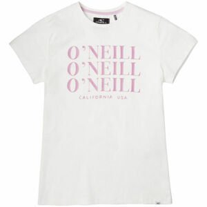 O'Neill LG ALL YEAR SS T-SHIRT Dievčenské tričko, biela,ružová, veľkosť