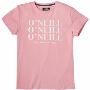 O'Neill LG ALL YEAR SS T-SHIRT Dievčenské tričko, ružová,biela, veľkosť
