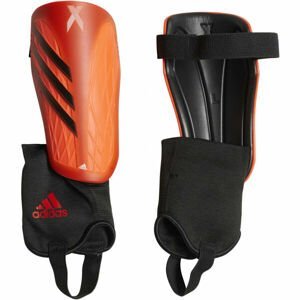 adidas X SG MTC J Detské futbalové chrániče, oranžová,čierna, veľkosť