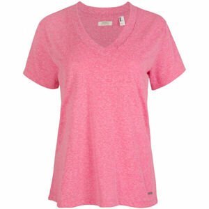 O'Neill LW ESSENTIALS V-NECK T-SHIRT Dámske tričko, ružová, veľkosť S