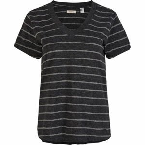 O'Neill LW ESSENTIALS V-NECK T-SHIRT Dámske tričko, čierna, veľkosť S