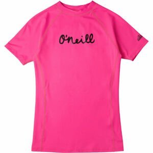 O'Neill PG ONEILL SS SKINS Dievčenské tričko do vody, ružová, veľkosť 10