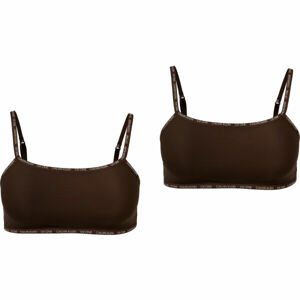 Calvin Klein UNLINED BRALETTE 2PK Dámska podprsenka, hnedá, veľkosť