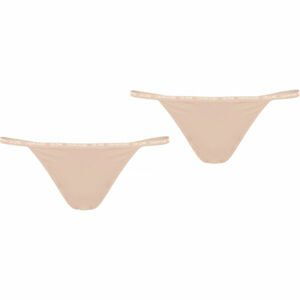 Calvin Klein THONG 2PK Dámske nohavičky, béžová, veľkosť M