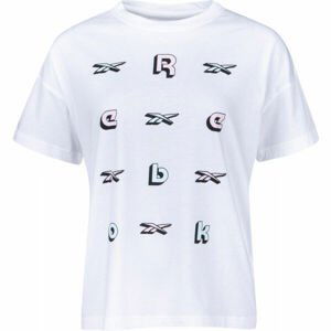 Reebok TRAINING ESSENTIALS GRAPHIC TEE-LOGO Dámske tričko, biela, veľkosť M