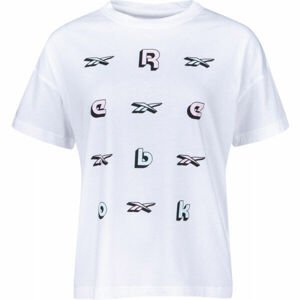 Reebok TRAINING ESSENTIALS GRAPHIC TEE-LOGO Dámske tričko, biela, veľkosť XS