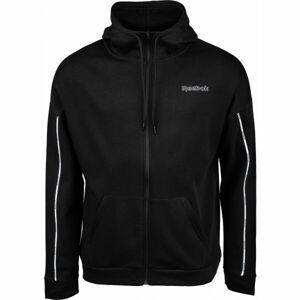 Reebok TRAINING ESSENTIALS PIPING FZ HOODIE Pánska tréningová mikina, čierna, veľkosť