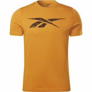 Reebok VECTOR STATEMENT TEE Pánske tričko, oranžová,čierna, veľkosť