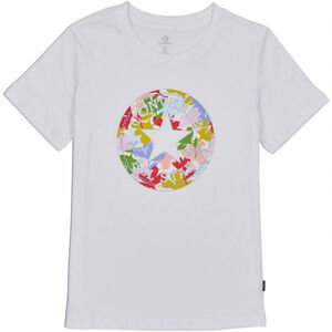 Converse FLOWER VIBES CHUCK PATCH CLASSIC TEE biela L - Dámske tričko