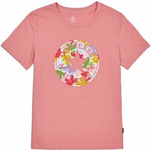 Converse FLOWER VIBES CHUCK PATCH CLASSIC TEE Dámske tričko, ružová, veľkosť L