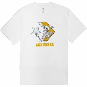 Converse SKULL GRAPHIC LOGO 1 SHORT SLEEVE TEE Pánske tričko, biela, veľkosť M