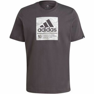 adidas CMO TEE Pánske tričko, tmavo sivá,mix, veľkosť