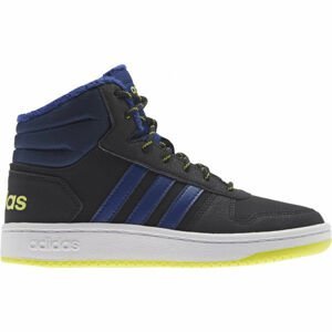 adidas HOOPS MID 2.0 K Detská voľnočasová obuv, čierna, veľkosť 37 1/3