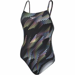 Speedo ALLOVER DIGITAL RIPPLEBACK Dámske plavky, čierna, veľkosť 38