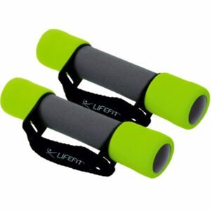 Lifefit SOFT PLUS 2x0,5 KG Jednoručné činky, zelená,čierna, veľkosť