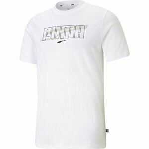 Puma REBEL TEE Pánske tričko, biela,čierna, veľkosť