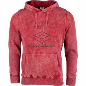 Umbro LARGE LOGO HOODY Pánska mikina, červená,sivá, veľkosť