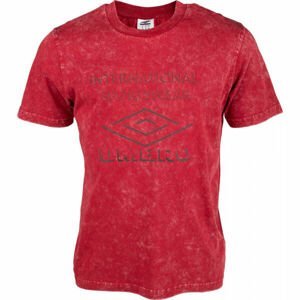 Umbro LARGE LOGO TEE Pánske tričko, červená, veľkosť XXL