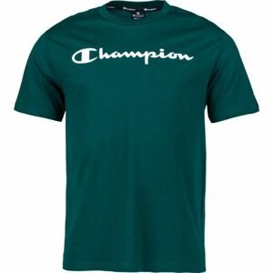 Champion CREWNECK T-SHIRT Pánske tričko, tmavo zelená, veľkosť S
