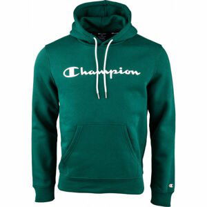 Champion HOODED SWEATSHIRT zelená M - Pánska mikina Champion HOODED SWEATSHIRT ponúka jednodielny dizajn s klasickým logom značky na hrudi.