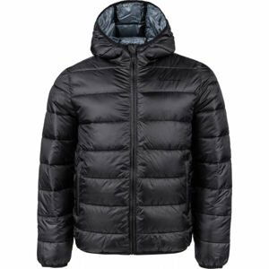 Champion HOODED JACKET Pánska prešívaná bunda, čierna, veľkosť M