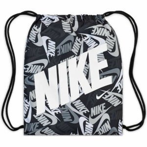 Nike KIDS PRINTED GYM SACK Detský gymsack, čierna,biela,sivá, veľkosť