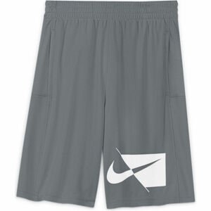 Nike DRY HBR SHORT B Chlapčenské futbalové šortky, sivá, veľkosť L