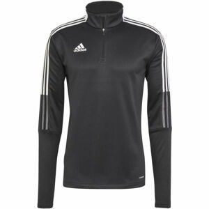 adidas TIRO21 WARM TOP Pánska futbalová mikina, čierna, veľkosť S