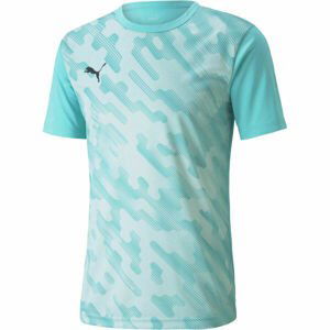 Puma INDIVIDUAL RISE GRAPHIC TEE Pánske futbalové tričko, tyrkysová, veľkosť L