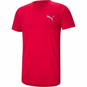 Puma EVOSTRIPE TEE Pánske športové tričko, červená, veľkosť S