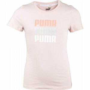 Puma ALPHA TEE G Dievčenské tričko, ružová,mix, veľkosť