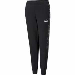 Puma GRAPHIC SWEATPANTS FL CL B Chlapčenské tepláky, čierna, veľkosť 152