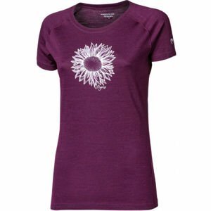 Progress TARANAKI fialová M - Dámske tričko z Merino vlny