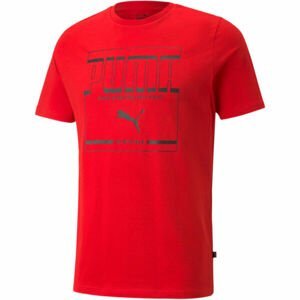 Puma GRAPHIC TEE Pánske tričko, červená, veľkosť S