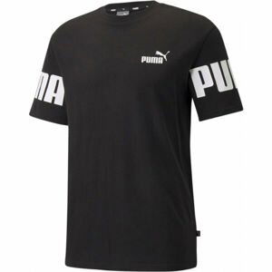 Puma PUMA POWER COLORBLOCK TEE Pánske tričko, čierna, veľkosť L