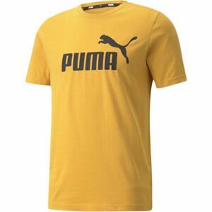 Puma ESS LOGO TEE YEL Pánske tričko, žltá,čierna, veľkosť