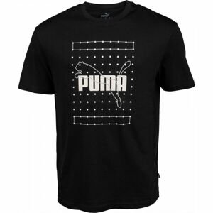Puma REFLECTIVE GRAPHIC TEE Pánske tričko, čierna, veľkosť M