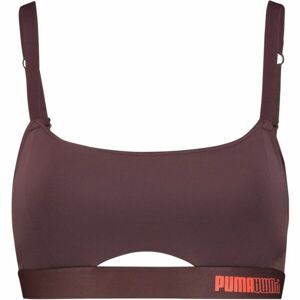 Puma WOMEN PADDED SPORTY TOP 1P Športová podprsenka, hnedá, veľkosť L