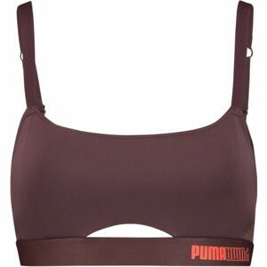 Puma WOMEN PADDED SPORTY TOP 1P Športová podprsenka, hnedá, veľkosť M