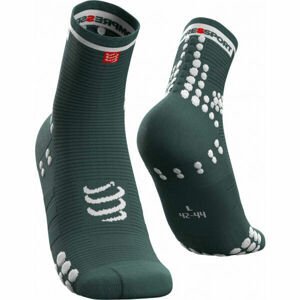 Compressport RACE V3.0 RUN HI Bežecké ponožky, tmavo zelená, veľkosť 42-44