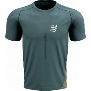 Compressport PERFORMANCE SS TSHIRT M Pánske bežecké tričko, strieborná, veľkosť XL