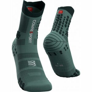 Compressport RACE V3.0 TRAIL Bežecké ponožky, strieborná, veľkosť 39-41