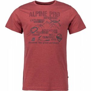 ALPINE PRO KALAN Pánske tričko, červená, veľkosť L