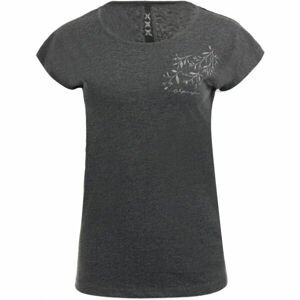 ALPINE PRO ENGELA Dámske tričko, tmavo sivá, veľkosť S