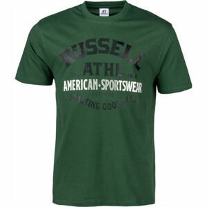 Russell Athletic PRINTED S/S TEE Pánske tričko, zelená, veľkosť XL