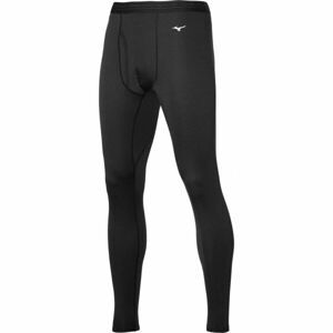 Mizuno MID WEIGHT LONG TIGHT Pánske termo nohavice, čierna, veľkosť