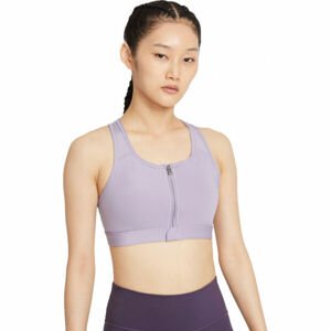 Nike DF SWSH ZIP FRONT BRA W Dámska športová podprsenka, fialová, veľkosť L